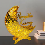 Maxbell Moon Lamp Ramadan Decorative Lantern for Desktop Bedroom Islamic Table Decor USB Copper Wire