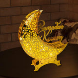 Maxbell Moon Lamp Ramadan Decorative Lantern for Desktop Bedroom Islamic Table Decor USB Copper Wire