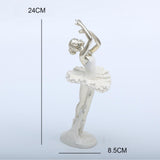 Maxbell Ballerina Figurine Ballet Dancer Figurine for Living Room Cabinet Home Decor Style B