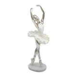 Maxbell Ballerina Figurine Ballet Dancer Figurine for Living Room Cabinet Home Decor Style C
