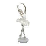 Maxbell Ballerina Figurine Ballet Dancer Figurine for Living Room Cabinet Home Decor Style C
