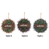 Maxbell 14" Simulated Lavender Front Door Wreath Wall Decoration  Style A