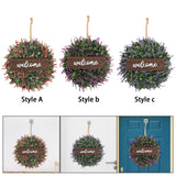 Maxbell 14" Simulated Lavender Front Door Wreath Wall Decoration  Style A