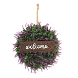 Maxbell 14" Simulated Lavender Front Door Wreath Wall Decoration  Style B