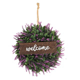 Maxbell 14" Simulated Lavender Front Door Wreath Wall Decoration  Style B