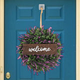 Maxbell 14" Simulated Lavender Front Door Wreath Wall Decoration  Style B
