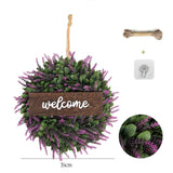 Maxbell 14" Simulated Lavender Front Door Wreath Wall Decoration  Style B