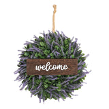 Maxbell 14" Simulated Lavender Front Door Wreath Wall Decoration  Style C