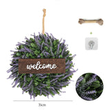 Maxbell 14" Simulated Lavender Front Door Wreath Wall Decoration  Style C