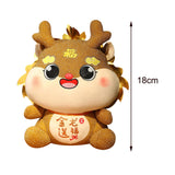 Chinese Dragon Plush Doll Creative Adorable for Living Room Restaurant Party Gold