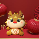 Chinese Dragon Plush Doll Creative Adorable for Living Room Restaurant Party Gold