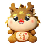 Chinese Dragon Plush Doll Creative Adorable for Living Room Restaurant Party Gold