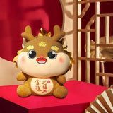 Chinese Dragon Plush Doll Creative Adorable for Living Room Restaurant Party Gold