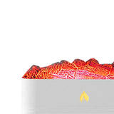 Maxbell Simulation Fire Humidifier Essential Oil Diffuser for Living Room SPA Office White