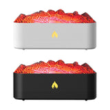 Maxbell Simulation Fire Humidifier Essential Oil Diffuser for Living Room SPA Office White