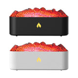 Maxbell Simulation Fire Humidifier Essential Oil Diffuser for Living Room SPA Office White