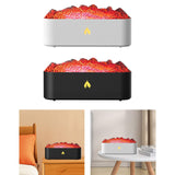 Maxbell Simulation Fire Humidifier Essential Oil Diffuser for Living Room SPA Office White