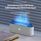 Maxbell Simulation Fire Humidifier Essential Oil Diffuser for Living Room SPA Office White