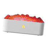 Maxbell Simulation Fire Humidifier Essential Oil Diffuser for Living Room SPA Office White