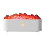 Maxbell Simulation Fire Humidifier Essential Oil Diffuser for Living Room SPA Office White