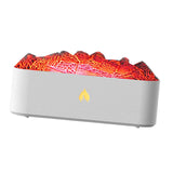 Maxbell Simulation Fire Humidifier Essential Oil Diffuser for Living Room SPA Office White