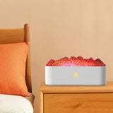 Maxbell Simulation Fire Humidifier Essential Oil Diffuser for Living Room SPA Office White