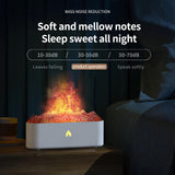 Maxbell Simulation Fire Humidifier Essential Oil Diffuser for Living Room SPA Office White