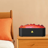 Maxbell Simulation Fire Humidifier Essential Oil Diffuser for Living Room SPA Office Black