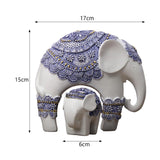 Maxbell Elephant Statue Resin Elephant Figurine for Office Cabinet Housewarming Gift Style A