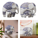 Maxbell Elephant Statue Resin Elephant Figurine for Office Cabinet Housewarming Gift Style A