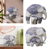 Maxbell Elephant Statue Resin Elephant Figurine for Office Cabinet Housewarming Gift Style A