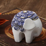 Maxbell Elephant Statue Resin Elephant Figurine for Office Cabinet Housewarming Gift Style A