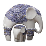 Maxbell Elephant Statue Resin Elephant Figurine for Office Cabinet Housewarming Gift Style A