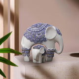 Maxbell Elephant Statue Resin Elephant Figurine for Office Cabinet Housewarming Gift Style A