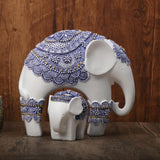 Maxbell Elephant Statue Resin Elephant Figurine for Office Cabinet Housewarming Gift Style A