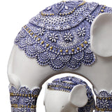 Maxbell Elephant Statue Resin Elephant Figurine for Office Cabinet Housewarming Gift Style A