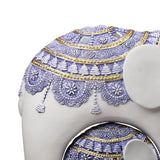 Maxbell Elephant Statue Resin Elephant Figurine for Office Cabinet Housewarming Gift Style B