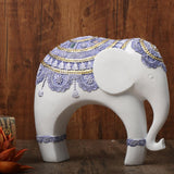 Maxbell Elephant Statue Resin Elephant Figurine for Office Cabinet Housewarming Gift Style B