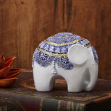 Maxbell Elephant Statue Resin Elephant Figurine for Office Cabinet Housewarming Gift Style B
