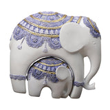 Maxbell Elephant Statue Resin Elephant Figurine for Office Cabinet Housewarming Gift Style B