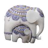 Maxbell Elephant Statue Resin Elephant Figurine for Office Cabinet Housewarming Gift Style B