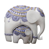 Maxbell Elephant Statue Resin Elephant Figurine for Office Cabinet Housewarming Gift Style B