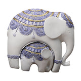 Maxbell Elephant Statue Resin Elephant Figurine for Office Cabinet Housewarming Gift Style B