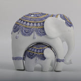 Maxbell Elephant Statue Resin Elephant Figurine for Office Cabinet Housewarming Gift Style B