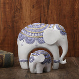 Maxbell Elephant Statue Resin Elephant Figurine for Office Cabinet Housewarming Gift Style B