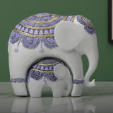 Maxbell Elephant Statue Resin Elephant Figurine for Office Cabinet Housewarming Gift Style B