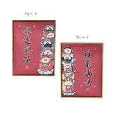 Maxbell Chinese Wall Painting Creative Gift New Year Decoration for Home Living Room Style A
