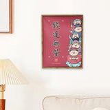 Maxbell Chinese Wall Painting Creative Gift New Year Decoration for Home Living Room Style A