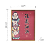 Maxbell Chinese Wall Painting Creative Gift New Year Decoration for Home Living Room Style B