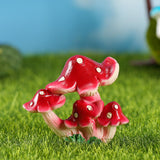 Maxbell 9Pcs Mini Mushrooms Figurines Miniature Garden Ornaments for Cake Decoration